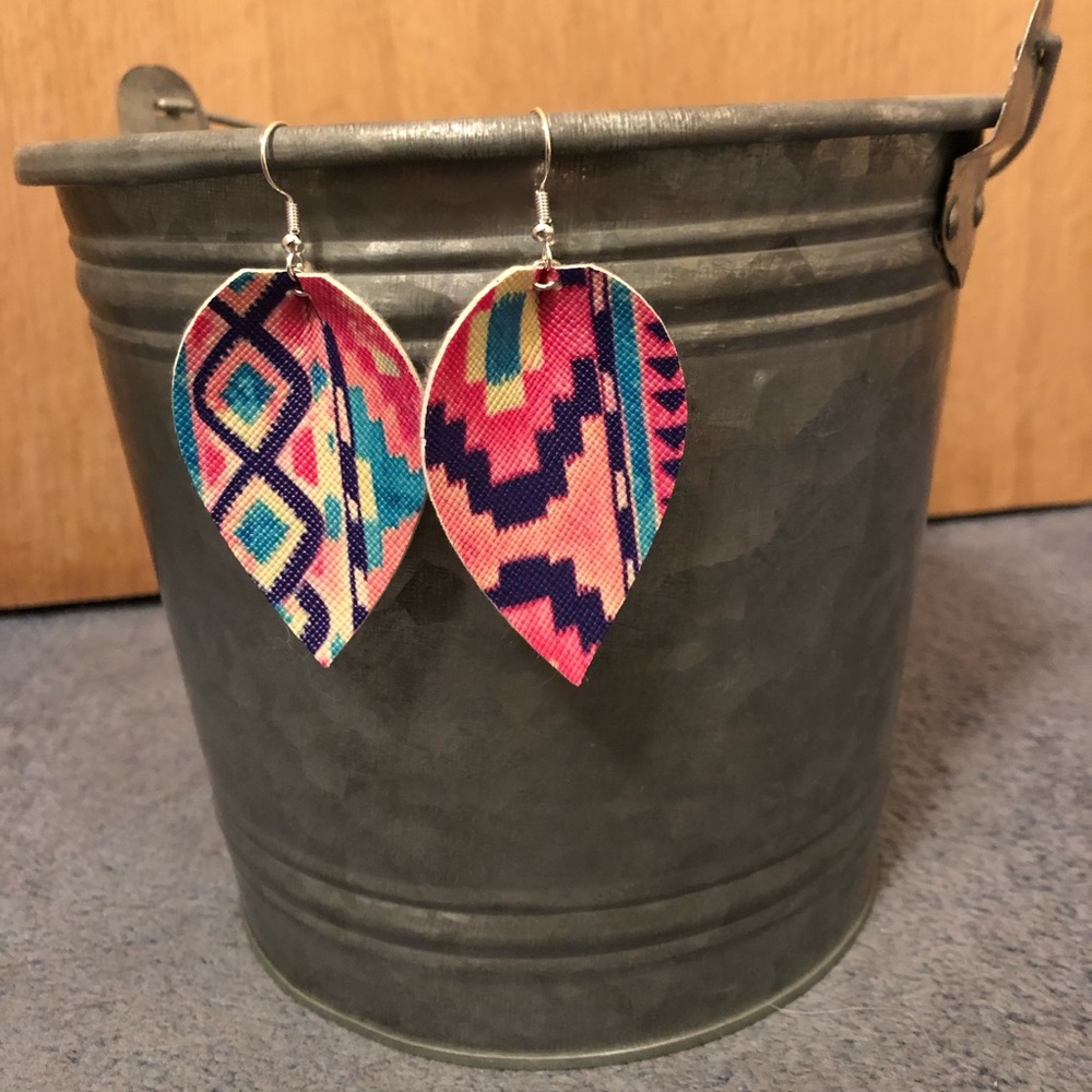 Faux Leather Earrings
